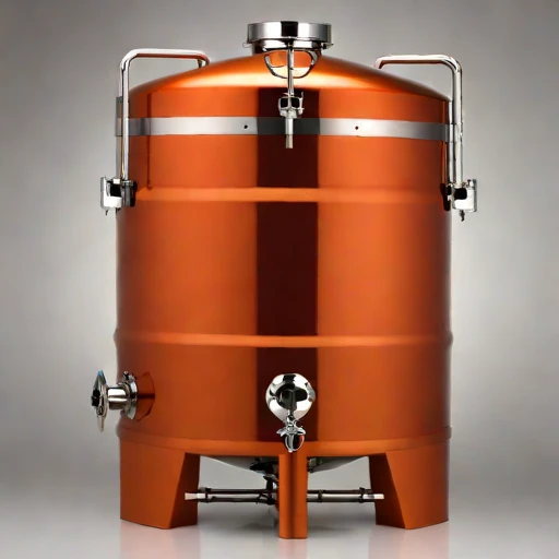 A methanogen-excluded mash vat, photographed against a plain background