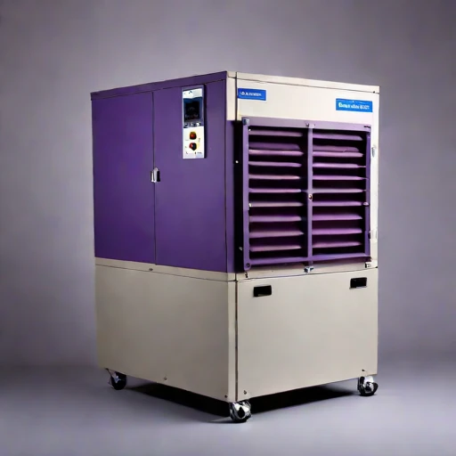 A mixing-height stack filter, photographed against a plain background