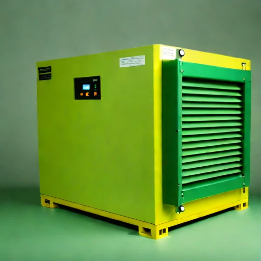 A mixing-height stack filter, photographed against a plain background