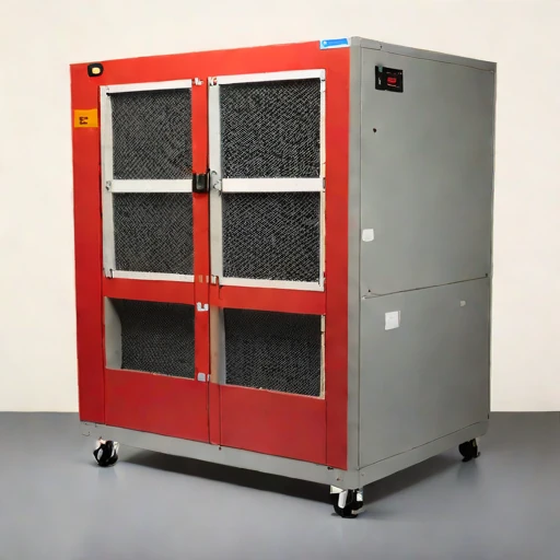 A mixing-height stack filter, photographed against a plain background