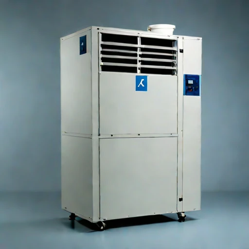 A mixing-height stack filter, photographed against a plain background