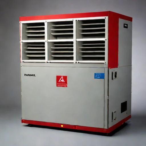 A mixing-height stack filter, photographed against a plain background