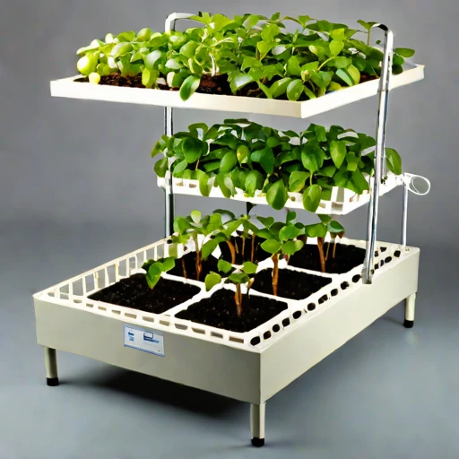 A mycorrhizal-inoculation grow bench, photographed against a plain background