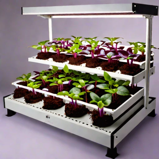 A mycorrhizal-inoculation grow bench, photographed against a plain background