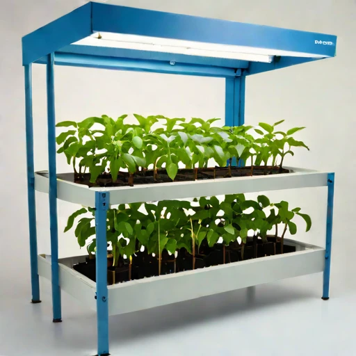 A mycorrhizal-inoculation grow bench, photographed against a plain background