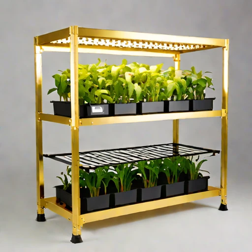 A mycorrhizal-inoculation grow bench, photographed against a plain background