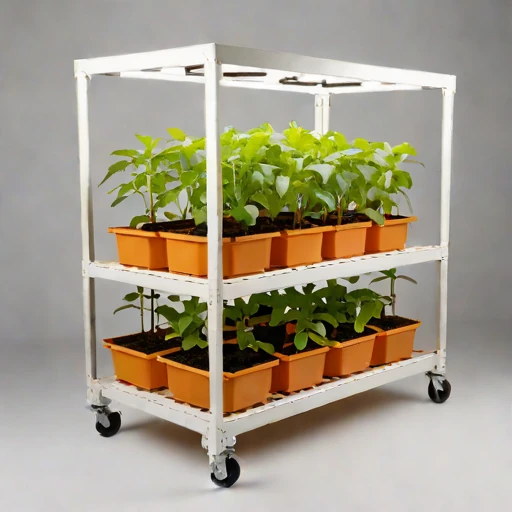 A mycorrhizal-inoculation grow bench, photographed against a plain background