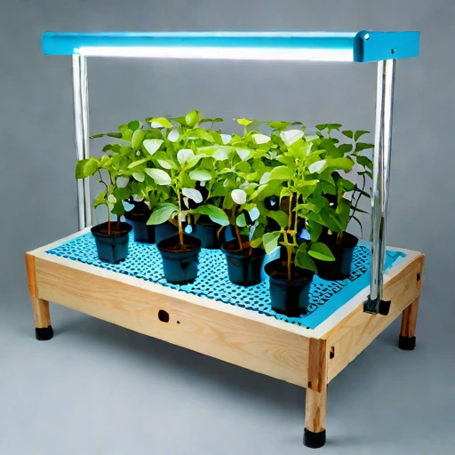 A mycorrhizal-inoculation grow bench, photographed against a plain background