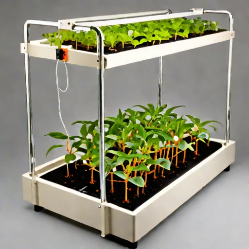 A mycorrhizal-inoculation grow bench, photographed against a plain background
