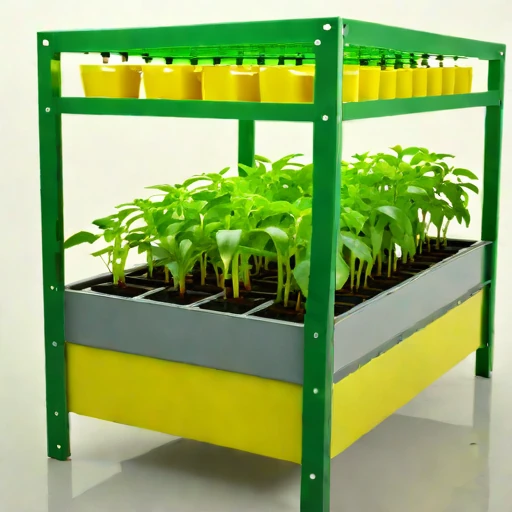 A mycorrhizal-inoculation grow bench, photographed against a plain background