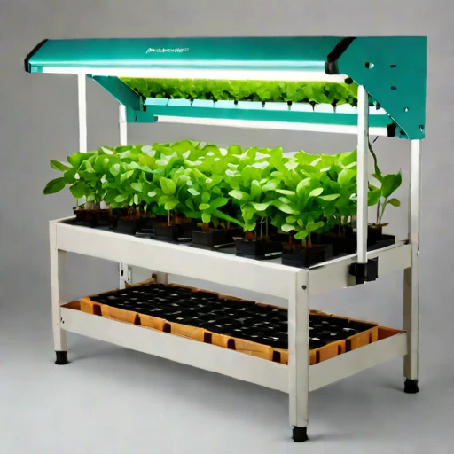A mycorrhizal-inoculation grow bench, photographed against a plain background