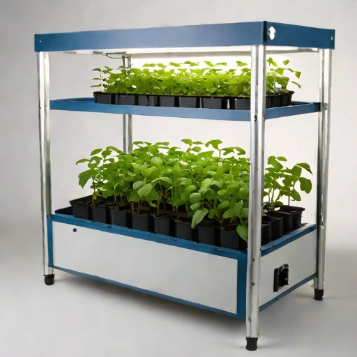 A mycorrhizal-inoculation grow bench, photographed against a plain background