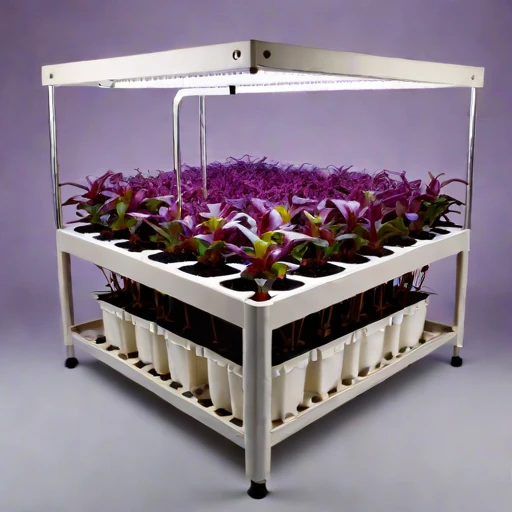 A mycorrhizal-inoculation grow bench, photographed against a plain background