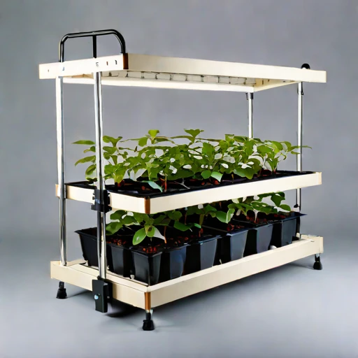 A mycorrhizal-inoculation grow bench, photographed against a plain background