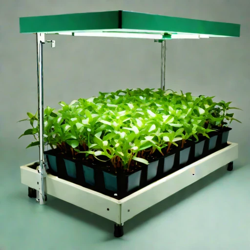 A mycorrhizal-inoculation grow bench, photographed against a plain background