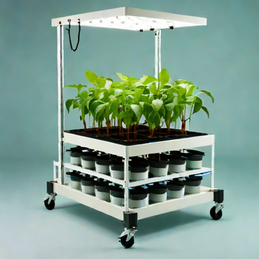 A mycorrhizal-inoculation grow bench, photographed against a plain background