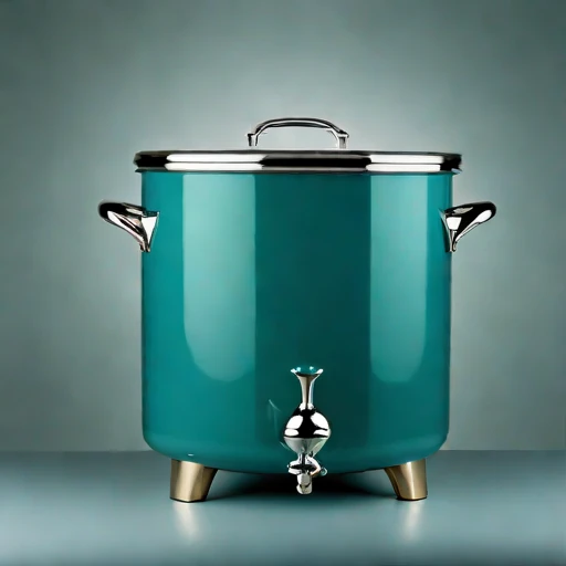 A moonmilk-lined cellar crock, photographed against a plain background