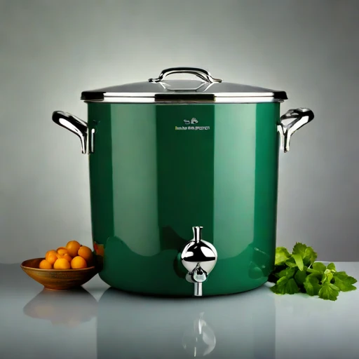 A moonmilk-lined cellar crock, photographed against a plain background