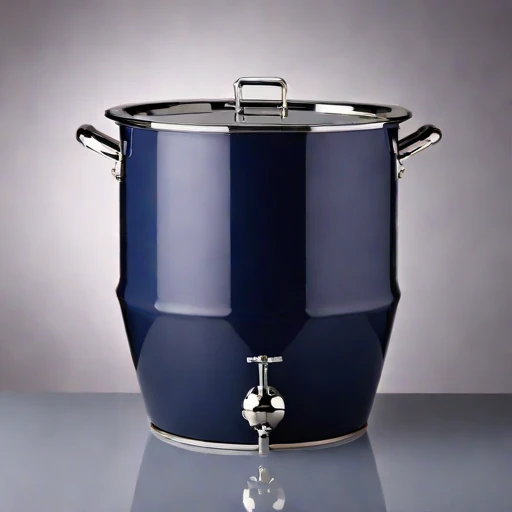 A moonmilk-lined cellar crock, photographed against a plain background