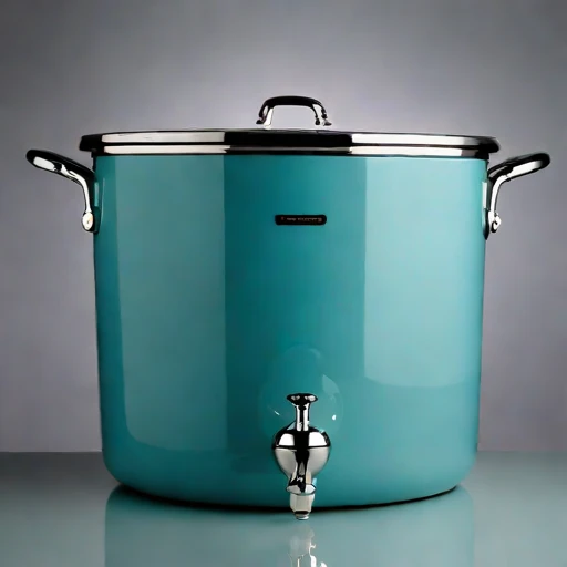 A moonmilk-lined cellar crock, photographed against a plain background