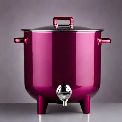 A moonmilk-lined cellar crock, photographed against a plain background