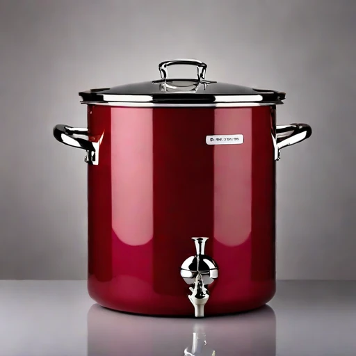 A moonmilk-lined cellar crock, photographed against a plain background