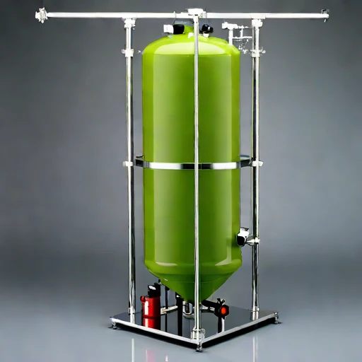 A meromictic-layer withdrawal siphon, photographed against a plain background