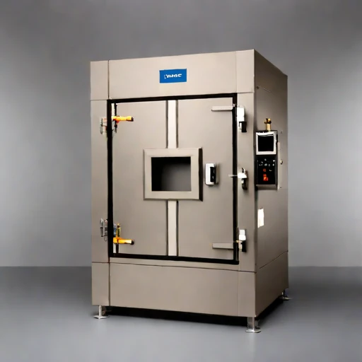 A martensitic-quench tempering furnace, photographed against a plain background