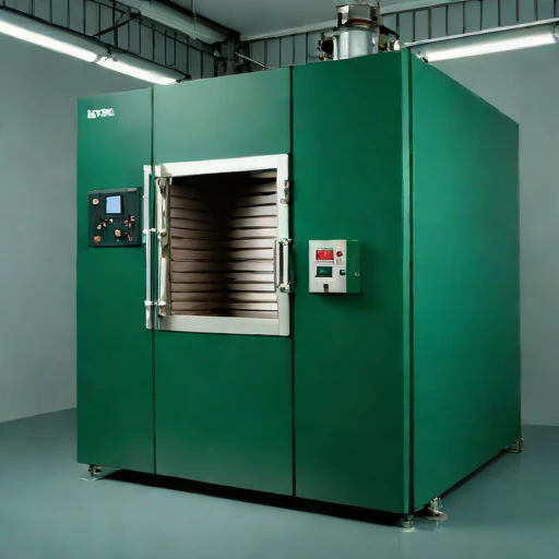 A martensitic-quench tempering furnace, photographed against a plain background