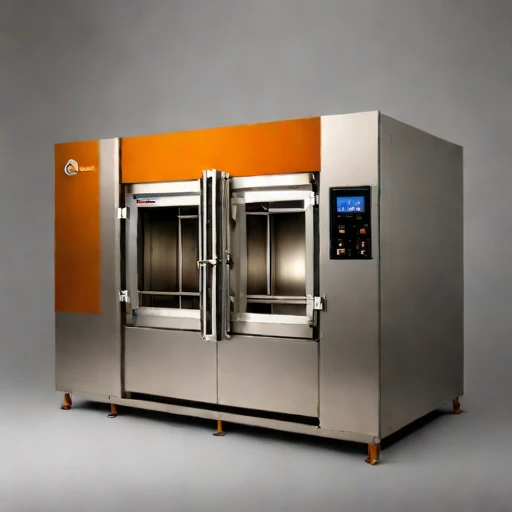 A martensitic-quench tempering furnace, photographed against a plain background