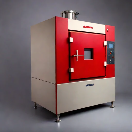 A martensitic-quench tempering furnace, photographed against a plain background