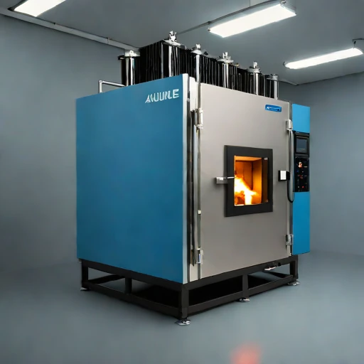 A martensitic-quench tempering furnace, photographed against a plain background