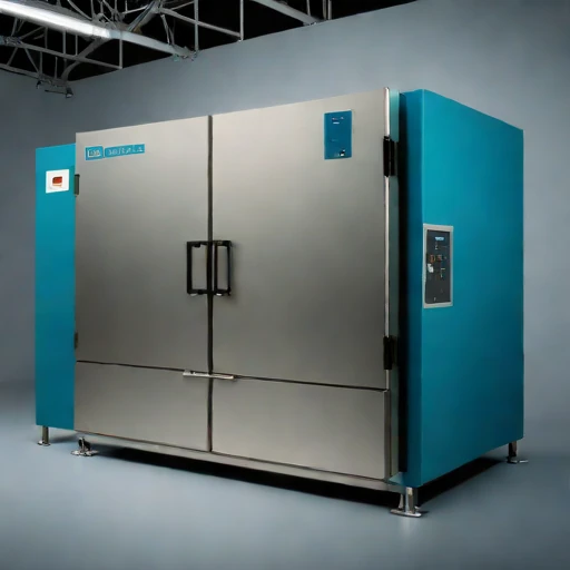 A martensitic-quench tempering furnace, photographed against a plain background