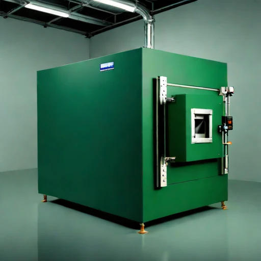A martensitic-quench tempering furnace, photographed against a plain background