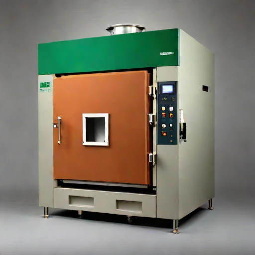 A martensitic-quench tempering furnace, photographed against a plain background