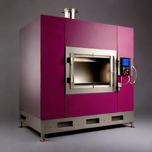 A martensitic-quench tempering furnace, photographed against a plain background