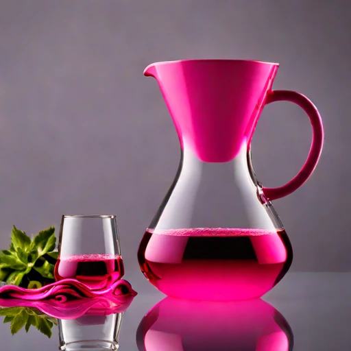 A marangoni-swirl tasting glass, photographed against a plain background