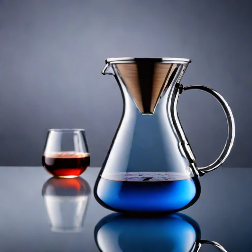 A marangoni-swirl tasting glass, photographed against a plain background