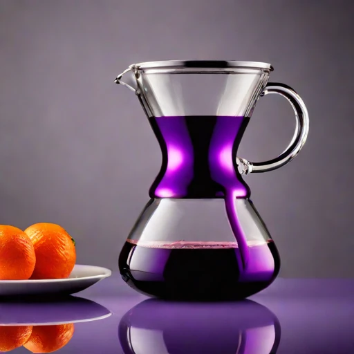 A marangoni-swirl tasting glass, photographed against a plain background