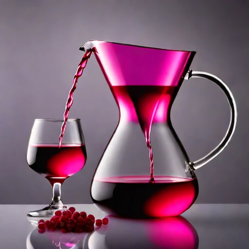 A marangoni-swirl tasting glass, photographed against a plain background