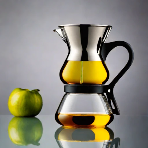 A nepheloid-clarity siphon brewer, photographed against a plain background
