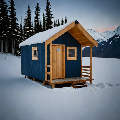 A nunatak expedition refuge, photographed against a plain background