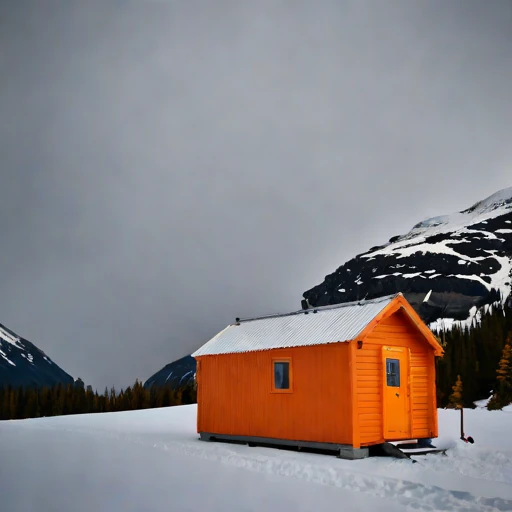 A nunatak expedition refuge, photographed against a plain background
