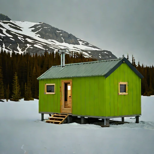 A nunatak expedition refuge, photographed against a plain background