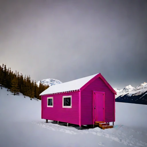 A nunatak expedition refuge, photographed against a plain background