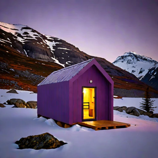 A nunatak expedition refuge, photographed against a plain background