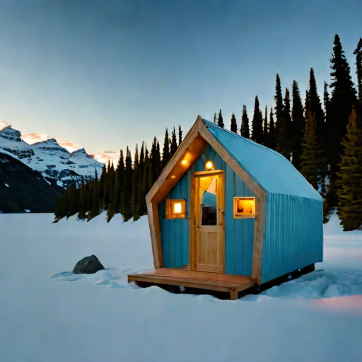 A nunatak expedition refuge, photographed against a plain background