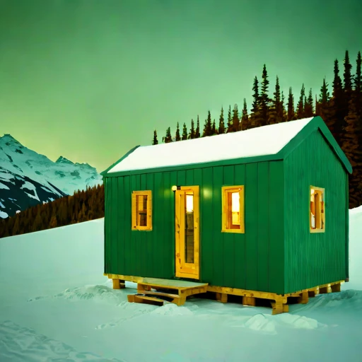 A nunatak expedition refuge, photographed against a plain background