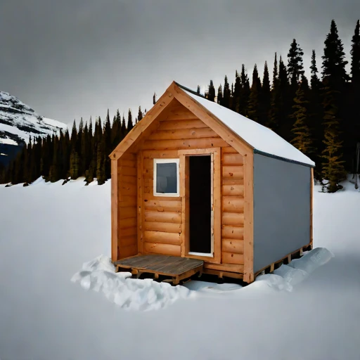 A nunatak expedition refuge, photographed against a plain background