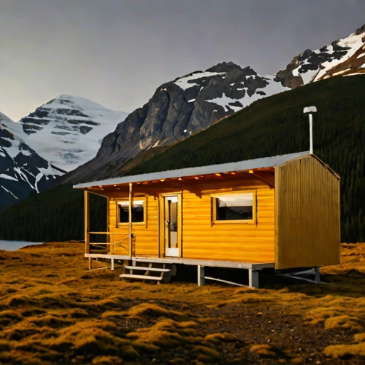 A nunatak expedition refuge, photographed against a plain background